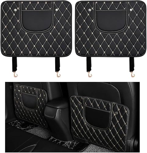 Suvnie 2 alfombrillas de cuero para asiento trasero de automĂłvil, protector de asiento trasero con bolsa de almacenamiento, almohadilla impermeable Suvnie 2 alfombrillas de cuero para asiento trasero de automĂłvil, protector de asiento trasero con bolsa de almacenamiento, almohadilla impermeable
