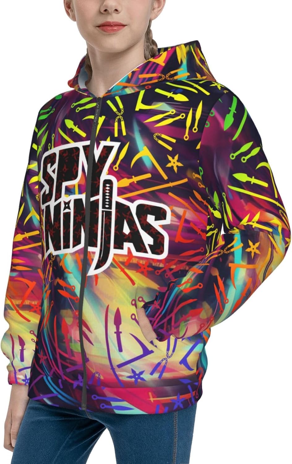 3d Print Teenage Long Sleeve Zipper Hoodie Sweatshirt Cartoon With Pocket Sweatshirts Daily Outdoor