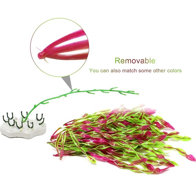 Foto 6 de 7 de JDYW 52cm Plantas Artificiales Acuario Planta Plastico Grande Planta Artificial Decoracion Accesorios Acuario…