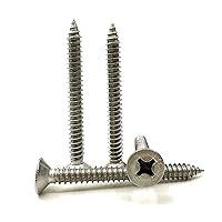 Vista 83 de Tornillos de madera de cabeza plana M4x30mm, tornillos autorroscantes Phillips Drive cabeza avellanada, 50 unidades (M4x30mm)