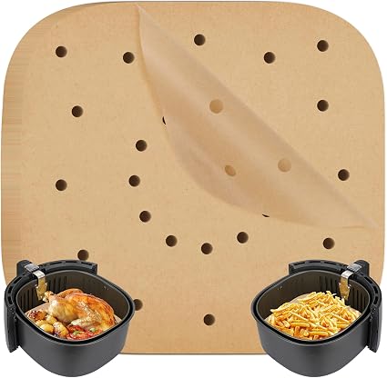 50 Fogli Di Carta Forno Per Friggitrice Ad Aria Ninja AF300/AF400, Rettangolari, Antiaderenti, USA E Getta