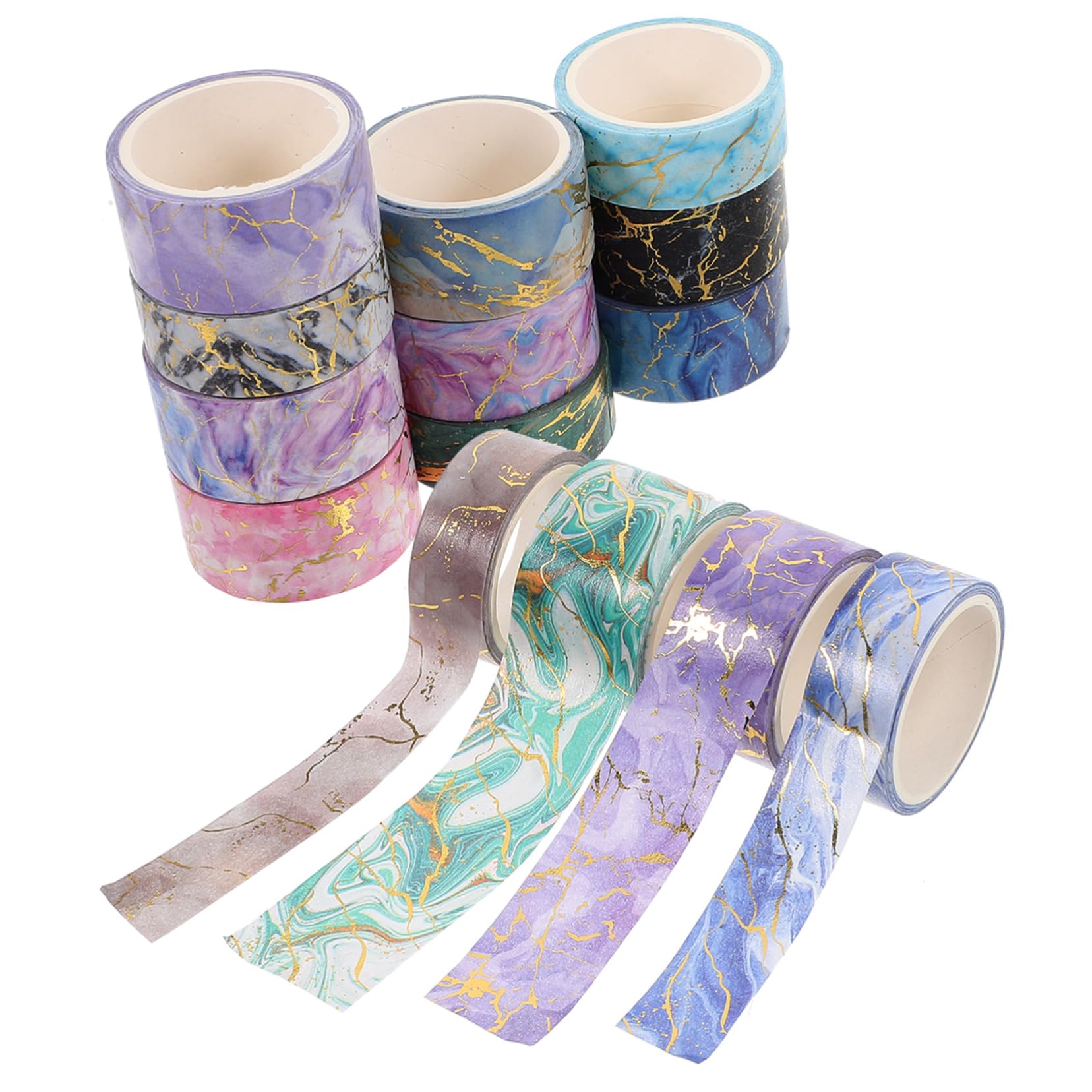 SHINEOFI 56rollos Washi Tape Decorativo Diseño De Mármol Cinta Adhesiva Para Scrapbooking y Manualidades Por Para Proyectos y Decoración De Álbumes