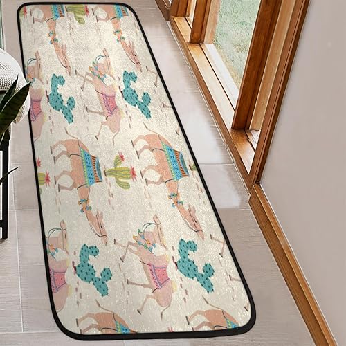 Miniatura 6 de Camels - Alfombra de área de cactus, suave, antideslizante, lavable, moderna, para pasillo, entrada, sala de estar, dormitorio, decoración del