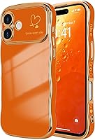 Vista 30 de LCHULLE Funda para iPhone Air para mujeres y niñas, lindo marco ondulado con forma rizada con patrón de corazón de amor, cubierta de protección