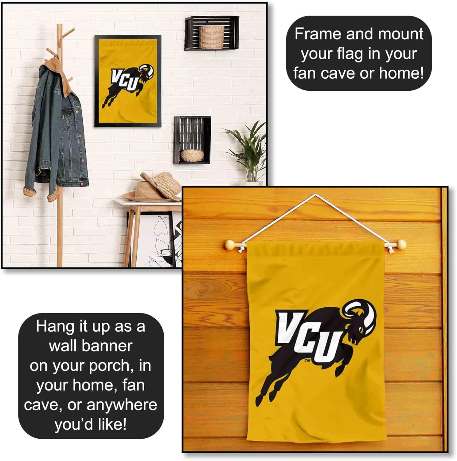 VCU Rams Jumping Ram Garden Flag - Image 5