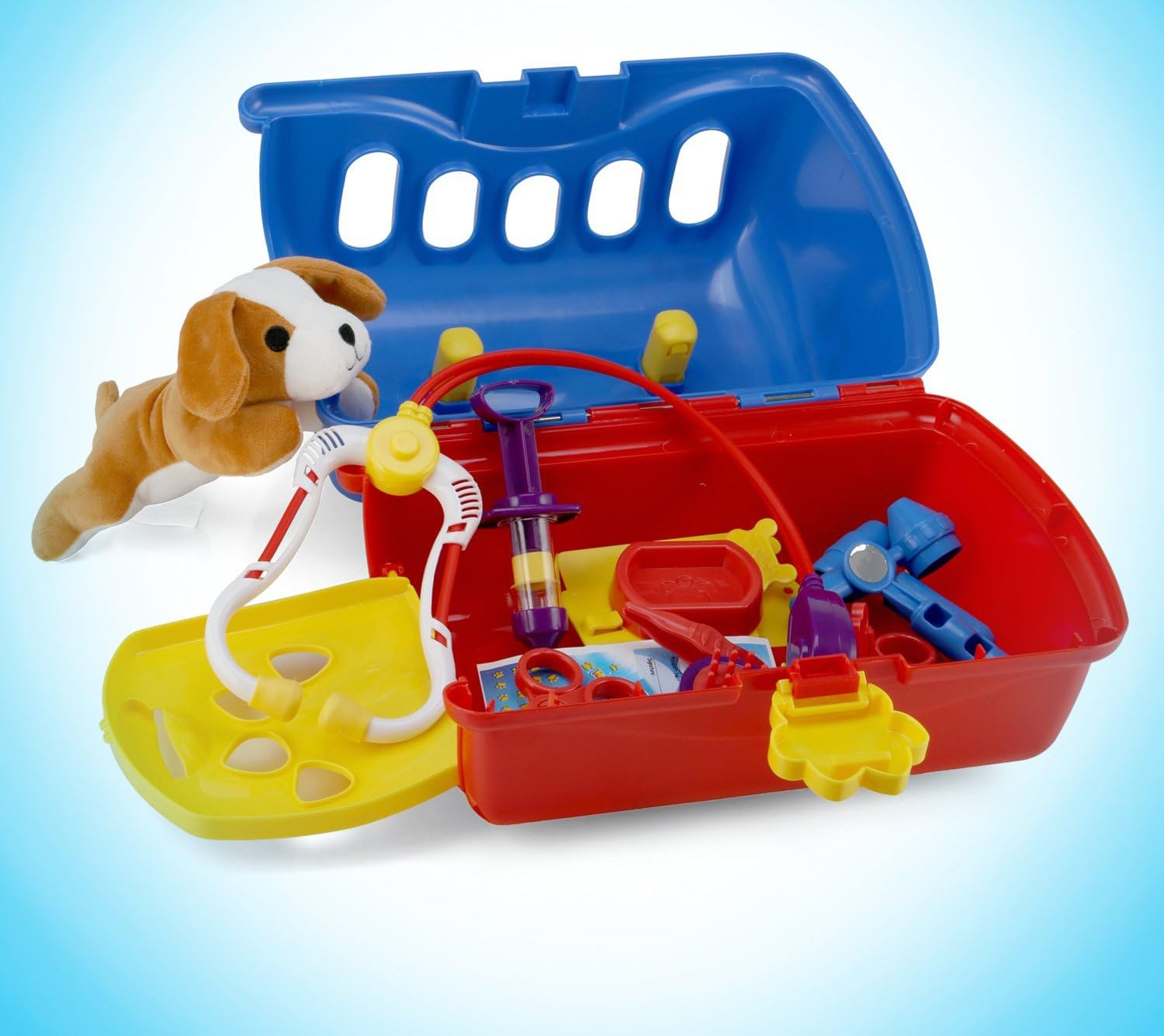 Kidzlane Deluxe Veterinarian Kit for Kids and Toddlers | Pretend Play Vet Set for Kids | Pet Vet Playset | Toy Pet Carrier for Little Girls and Boys
