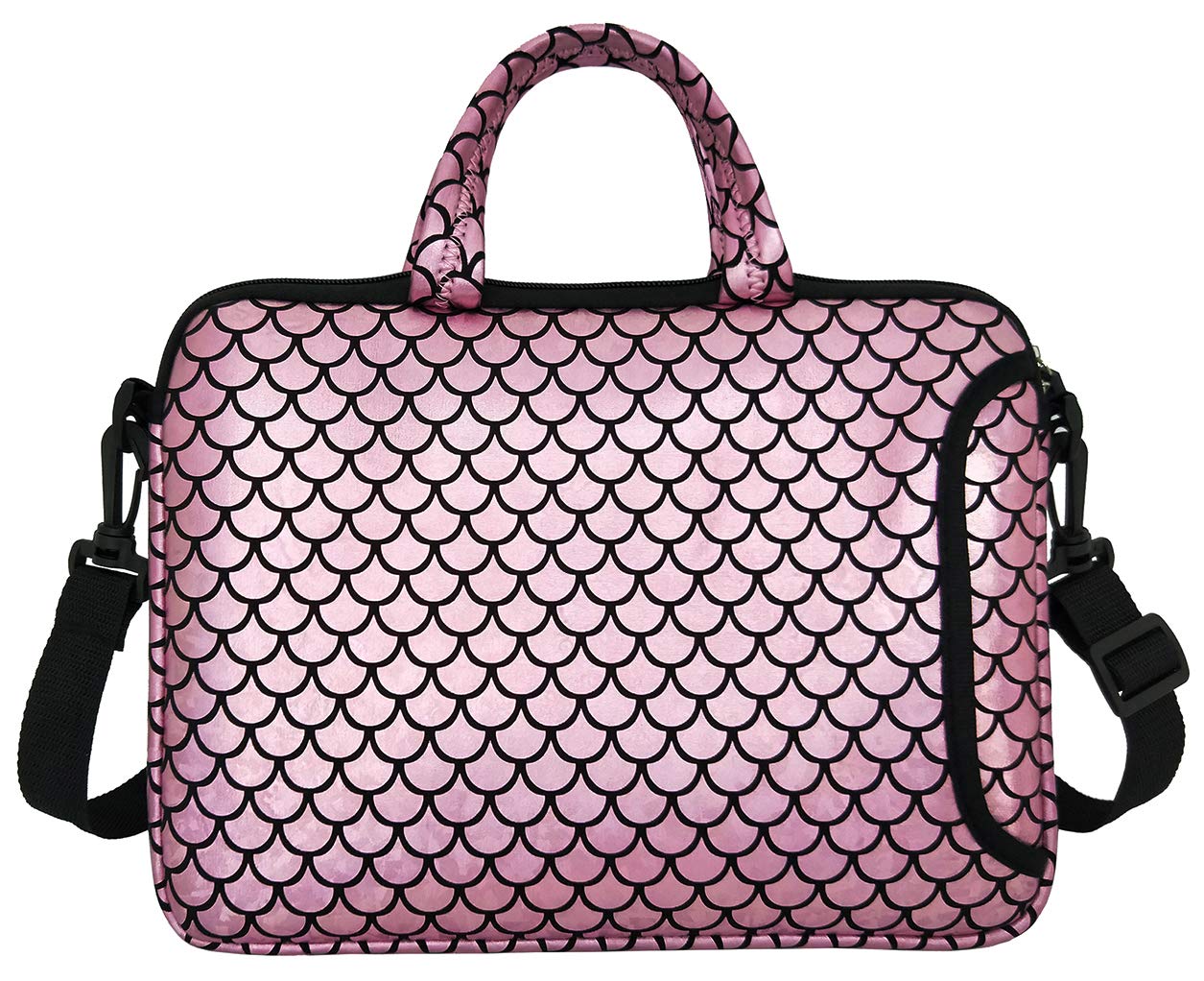 10.5-Inch Laptop Ipad Shoulder Carrying Bag Case Sleeve For 9.6ââ‚¬Â 9.7" 10" 10.1" 10.5" Ipad/Netbook/ Tablet/Reader, Mermaid Scale (Pink)