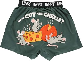 Lazy One Funny Boxers for Men, Novelty Mens Underwear, Gag Gifts for Men