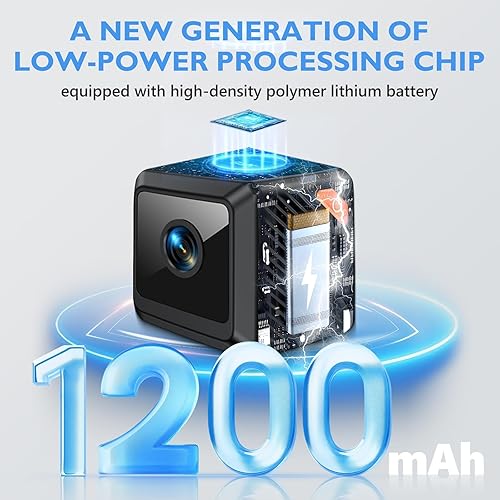 Miniatura 8 de Mini cámara de seguridad inalámbrica 2025, fácil de operar, de grado militar, a prueba de golpes, cámara oculta, cámara espía 2K con batería de