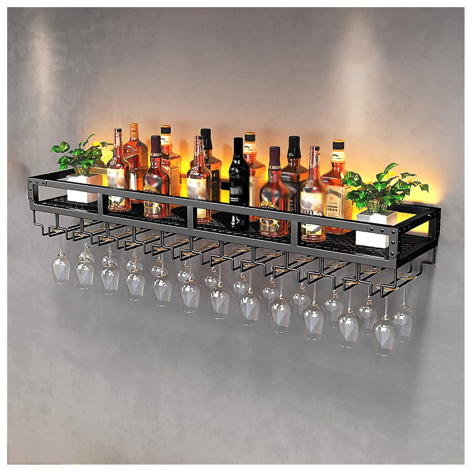 Étagère à bouteilles de vin pour créer une ambiance bar à la maison