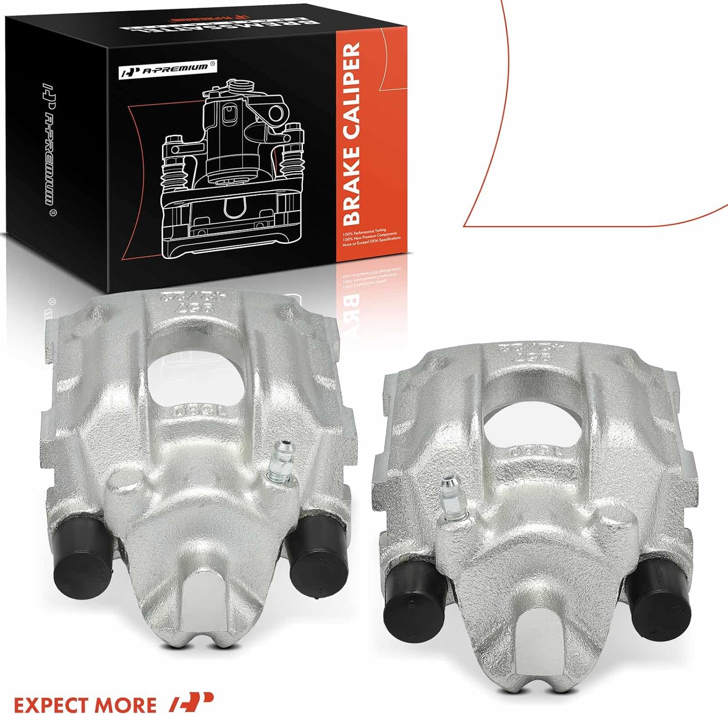 A-Premium Disc Brake Caliper Assembly Without Bracket Compatible with Select BMW Models - E46 330Ci 2001-2006, 330i 2001-2005 3.0L, E83 X3 2004-2010 2.5L 3.0L - Rear Driver and Passenger