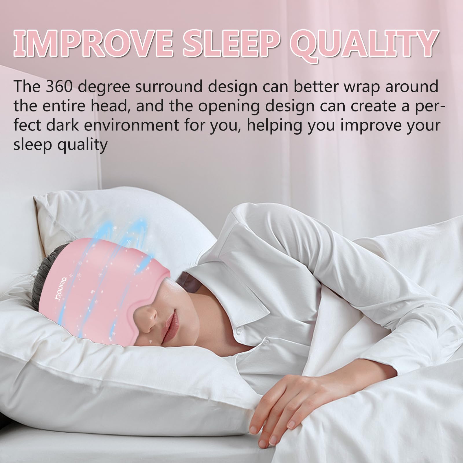 Migraine Cap, Tasteless Headache Cap, Gel Cold Cap — Amazon image 6