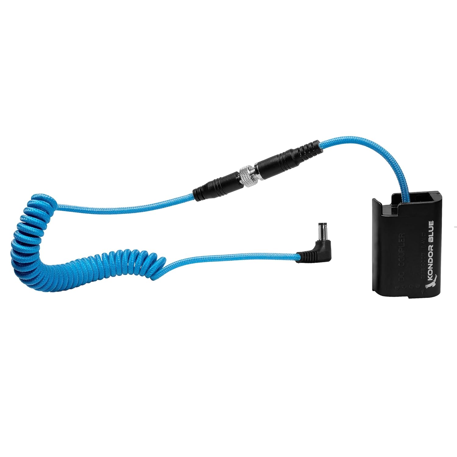 KONDOR BLUE | DC 2.1 to DMW-BLK22 Dummy Battery Cable for Lumix GH6 S5II S5IIX | Compatible with S5, GH5S, GH5, GH6, G9, & G9II | Blue