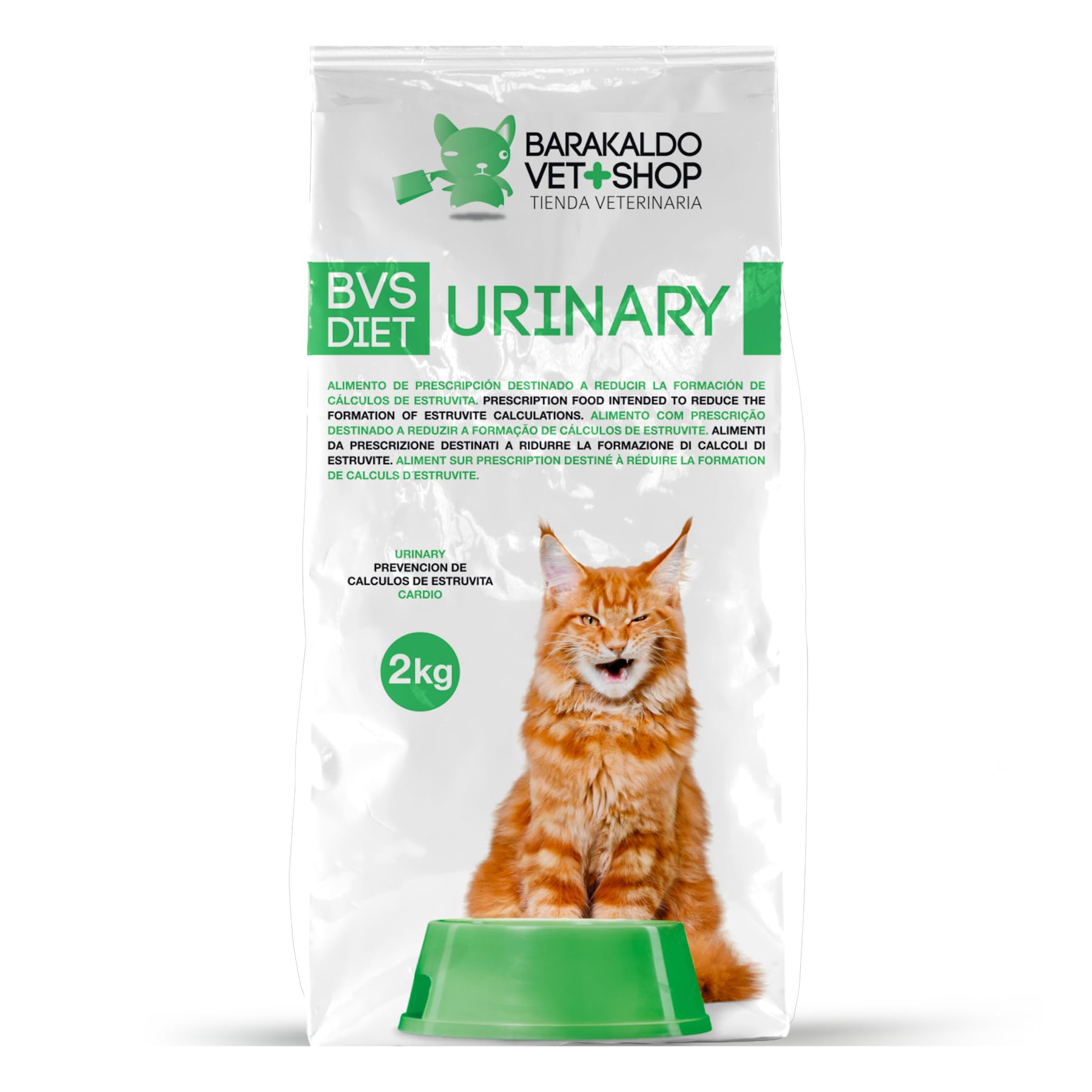 BVS Vet Shop | Diet Gato Urinary | Pienso de prescripción destinado a Reducir la formación de cálculos de estruvita | 2 x 12 kg