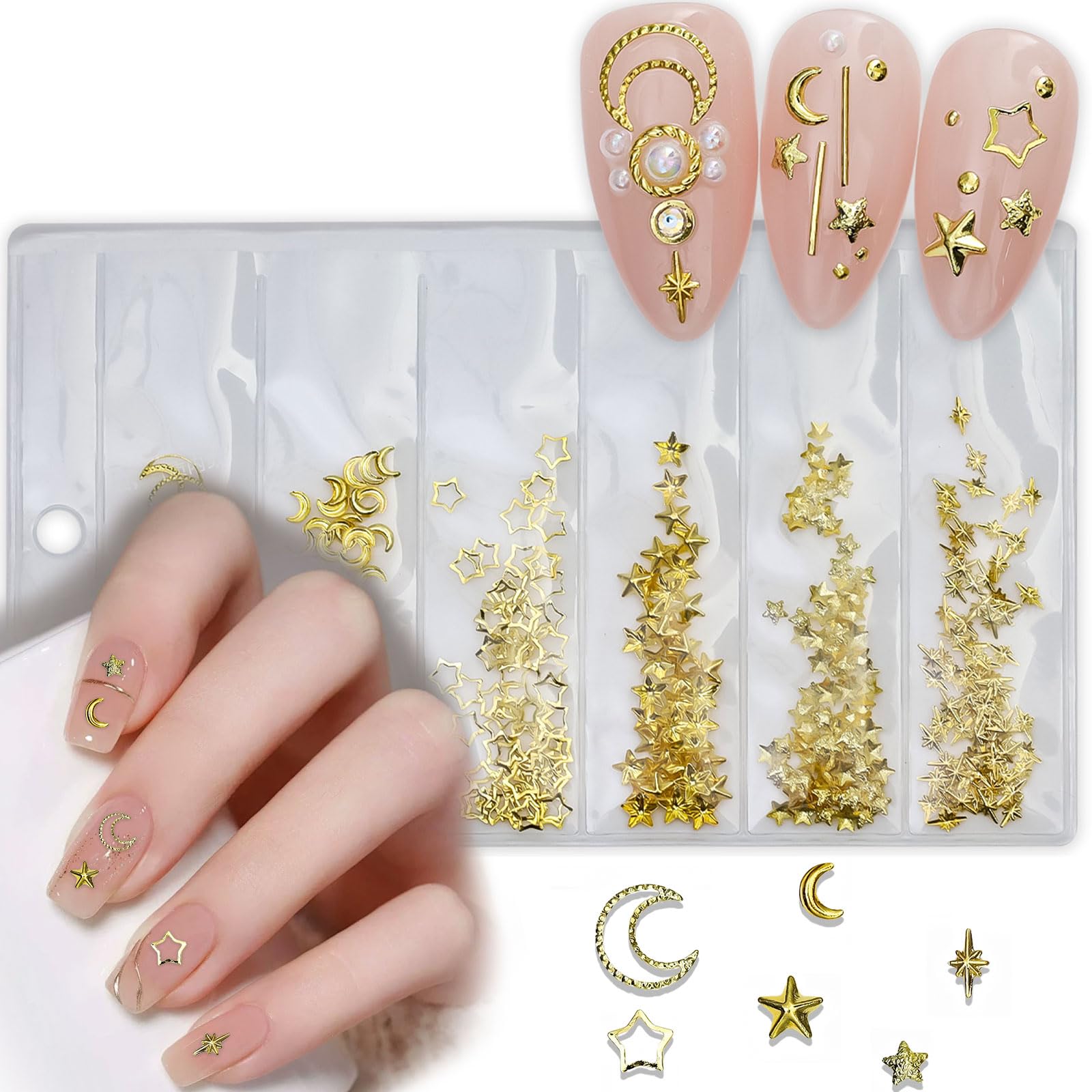 Gold Star Nail Charms - Image 4