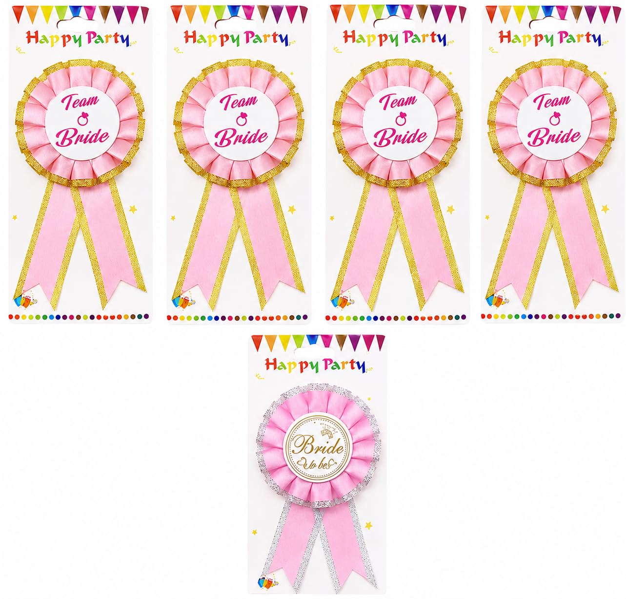 Team Bride & Bride To Be Badge Set – 6 PCS (5 Team Bride Badge + 1 B to B Badge) for Bridal Shower & Bachelorette Decor-image-18