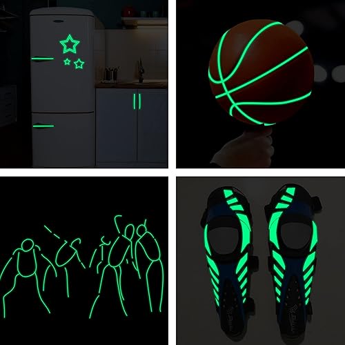 Miniatura 6 de TOMALL Calcomanías de cinta luminosas de seguridad nocturna de 32.8 pies, accesorios de bricolaje para automóvil, camión, bicicleta, motocicleta,