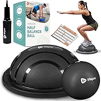 Lifepro Horizon Half Balance Ball Trainer - Non-Slip Stability Ball for Core Workouts, Pilates, Balance Training & Physical Therapy, 440 lbs Capacity