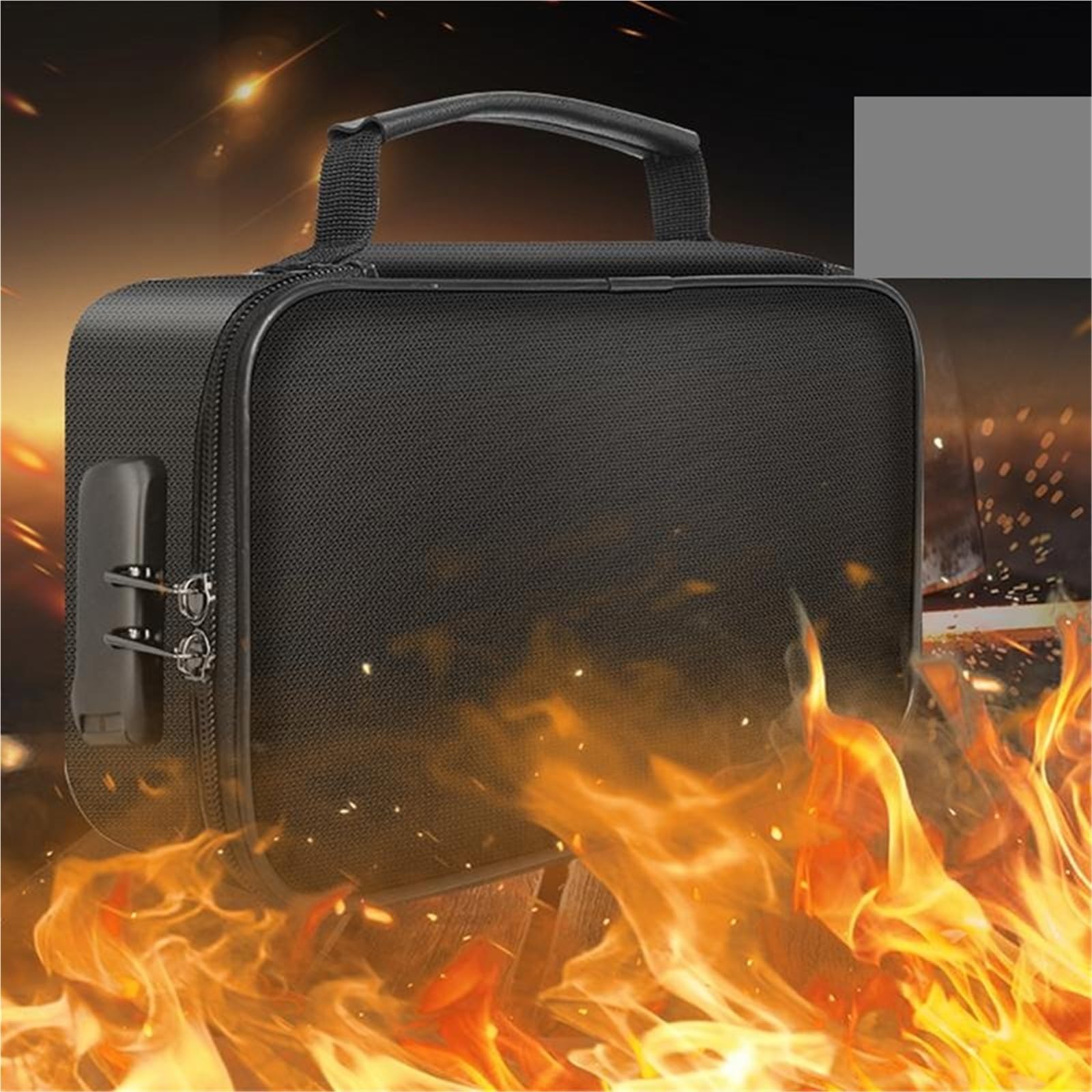 Bolsa de almacenamiento documentos con cerradura, impermeable, 3 capas, certificado, pasaporte, maletín, organizador Para Documentos