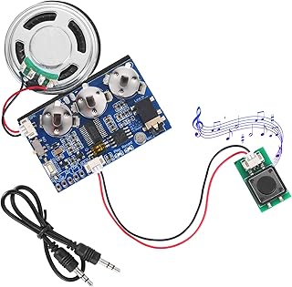 Soundmodul Bespielbar Ulegqin Aufnahmbares Sprachmodul Soundchip für bespielbare Grußkarten Bis zu 17 Minuten Wiedergabezeit für Weihnachtskarten, Geschenkboxen(Tastenfeld)