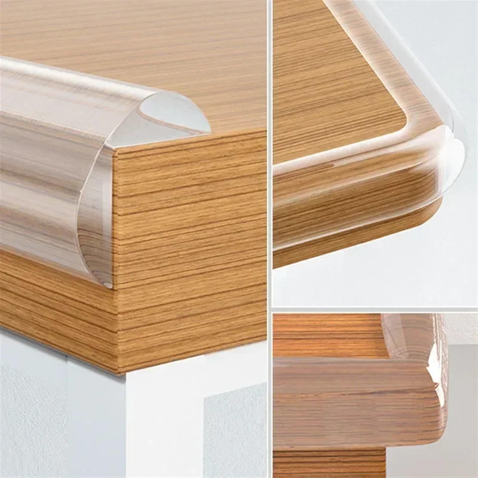 MRKU Protectores de Esquinas para mesas, Tira de Seguridad con Cinta Adhesiva de Doble Cara, Protector antigolpes para Muebles L