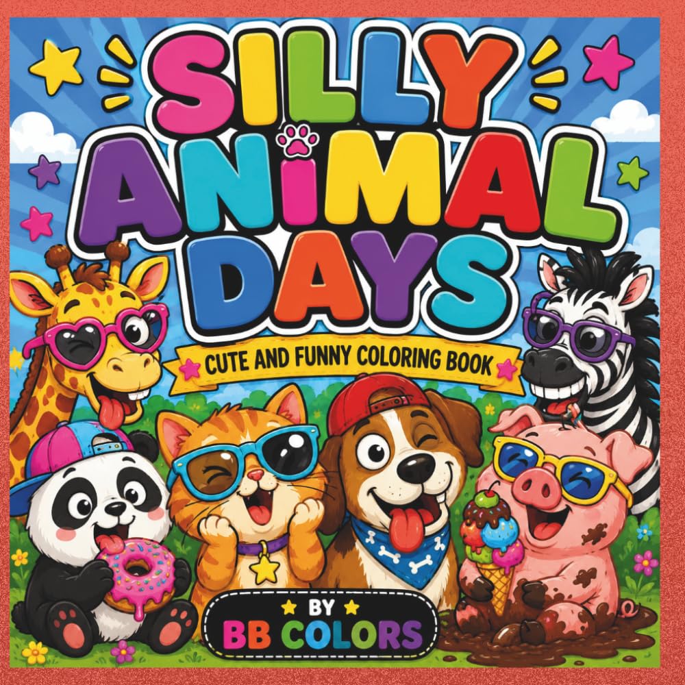 SILLY ANIMAL DAYS: CUTE AND FUNNY COLORING BOOK