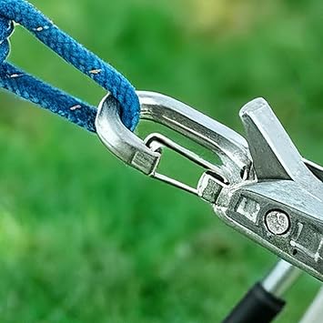 Rope Roller Cam Lock Tensioner, Cord And Rope Tightening Tool, Cable Puller Tool with Accessory Cord, Carry Case Ropes Cam Knot Tying Tool for Outdoor, Camping & Boating