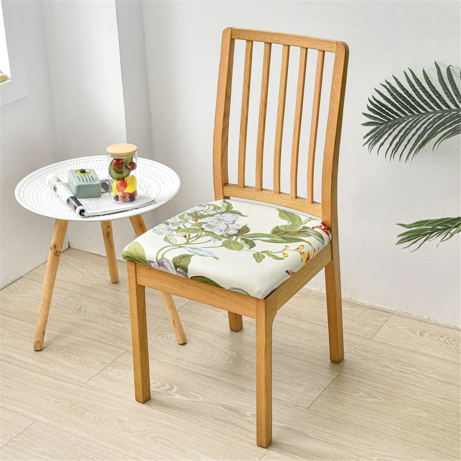 Housse De Siège Chaise Velours Extensible - 1 Pièce Jaune, Universelle, Antidérapante, Pour Salle à Manger, Salon