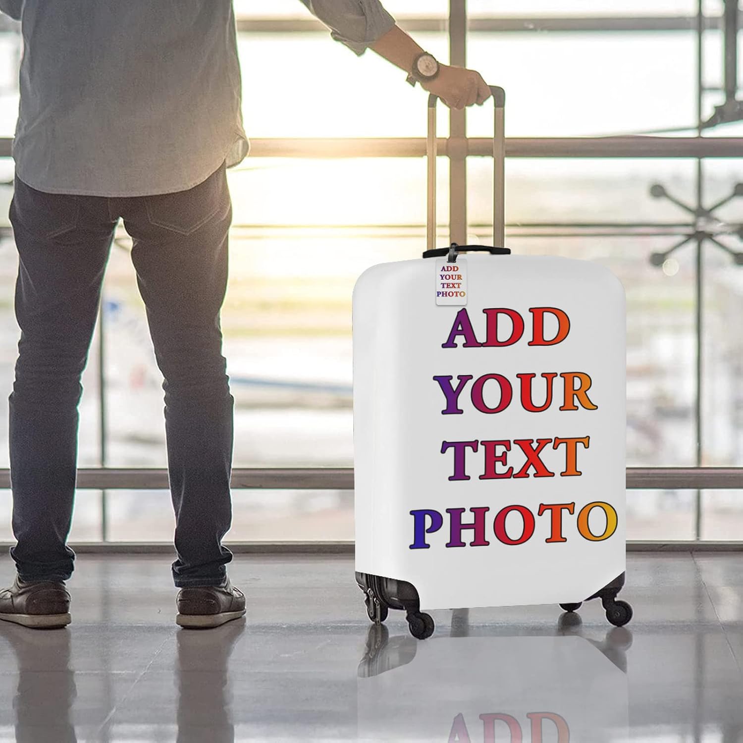 Custom Luggage Cover Design Your Own Luggage Covers For Suitcase Personalized Baggage Suitcase Protector Customized Anti-scratch Suitcase Cover Customize Photo Travel Luggage Cover X-Large