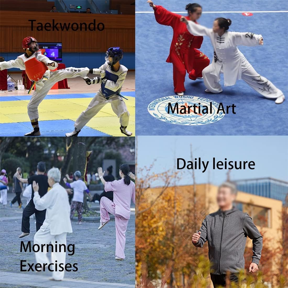 VEACAM Martial Arts Sneakers, Breathable Taekwondo Athletic Shoes Lightweight Kung Fu Taichi Shoes Anti-Slip Karate Gym Sneakers