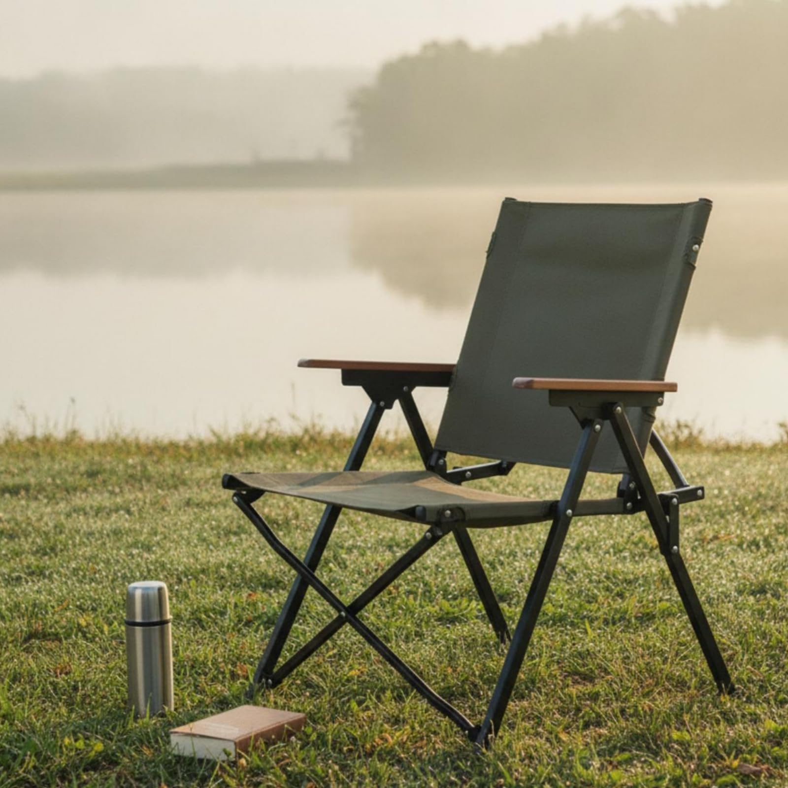 Harilla Siège de Camping Repliable avec Structure en Acier au Carbone et Tissu Oxford pour Les Activités de Plein Air et Les Loisirs Créatifs, Noir Encre
