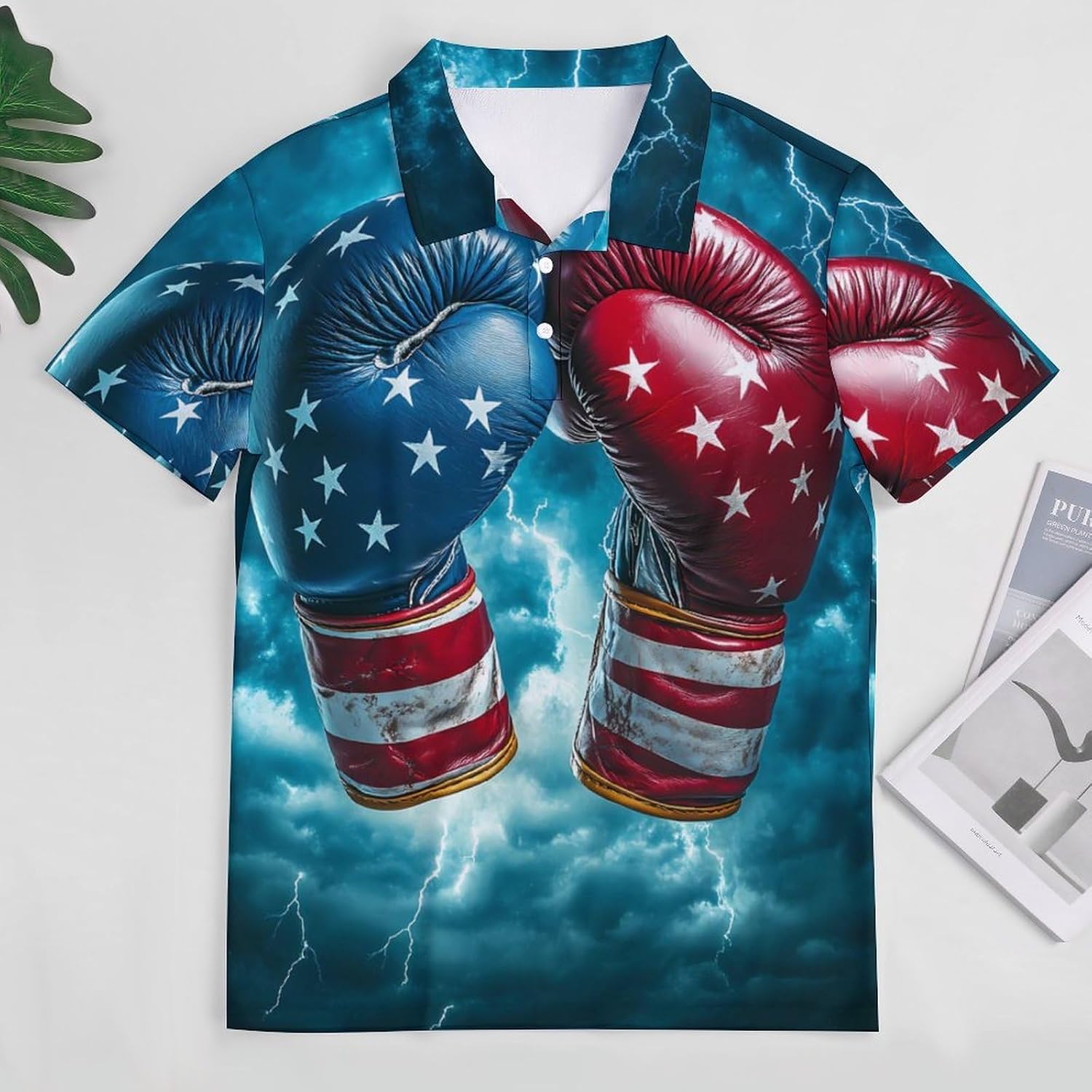 Boxing Gloves in Thunder Women's Golf Polo Shirts Short Sleeve Quick Dry Tennis Tops Casual Work Blouses