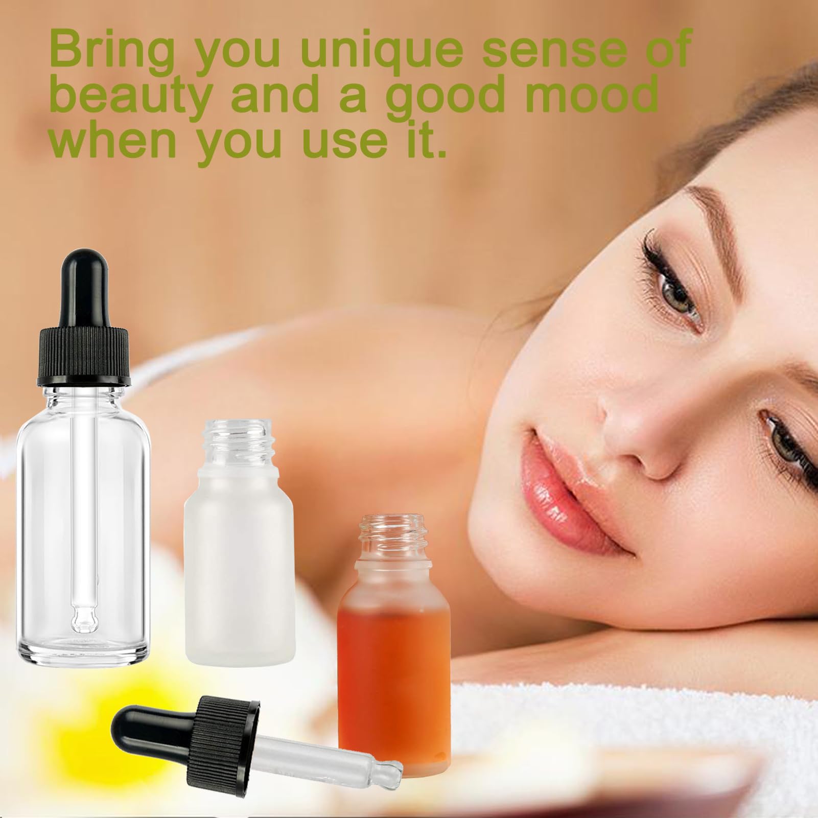 5 Pezzi Boccette Vetro Contagocce 50ml Blu - Con Pipetta, Siringa, Etichette, Per Oli Essenziali E Profumi - Foto 5