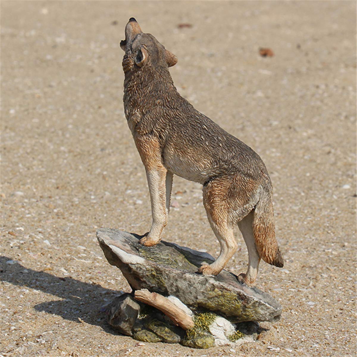 AMITD Wolf Coyote Model Animal Figure Resin Decor Statue Gift