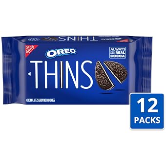 OREO Thins Chocolate Sandwich Cookies, 12-9.21 oz Packs