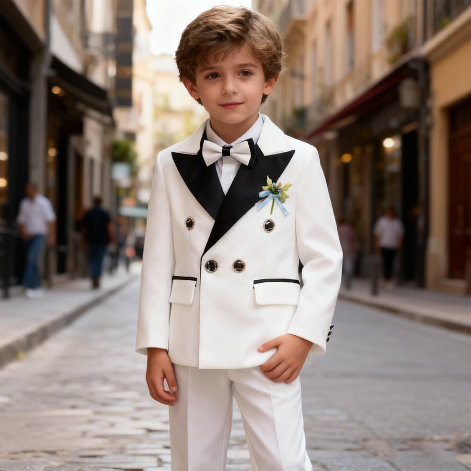 Vestiti da ragazzo in due pezzi per la scuola di tutti i giorni – Confortevole e morbido abbigliamento casual con vestibilità casual per ragazzi dai 3 ai 10 anni, combinabile in modo versatile, ideale