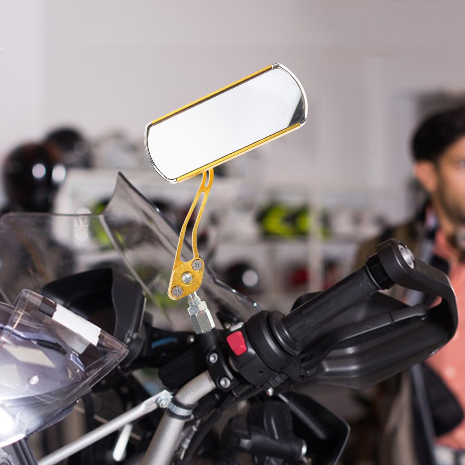 2pezzi Specchietto Retrovisore Regolabile Per Bicicletta Per Scooter Facile Installazione Angolo Di Visione Ottimale Accessorio Per Ciclisti e Appassionati Di Veicoli Elettrici