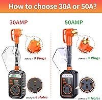 Vista 2 de GEARGO Protectores de sobretensión para RV de 30 amperios, analizador de circuito RV, [𝟐𝟎𝟐𝟓 Nueva mejora y Gen2] Protección completa, enchufe