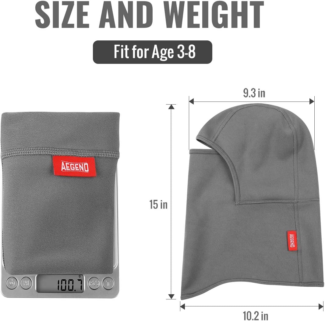 Aegend Kids Balaclava Windproof Ski Face Mask for Cold Weather, 1 Piece, Black : Clothing, Shoes & Jewelry