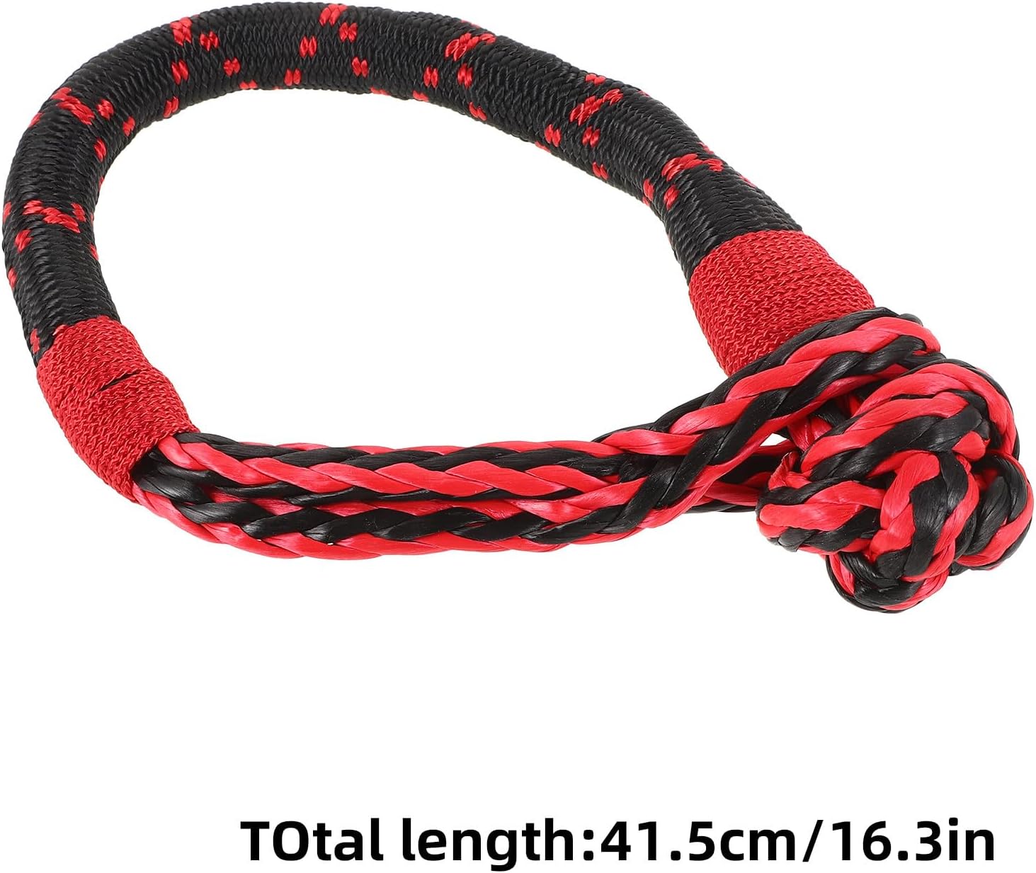 -Road Rope with Soft Shackles 12 Ton Tow Strap Heavy-Duty Winch Accessory for ATV Utv Truck Emergency Towing and Vehicle Rescue