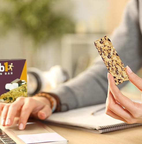 Miniatura 4 de Grab1 Rocky Road Barras de proteínas  0.35 oz de proteína (paquete de 2  10 barras) controla el hambre  Certificado Kosher  Bajo en calorías