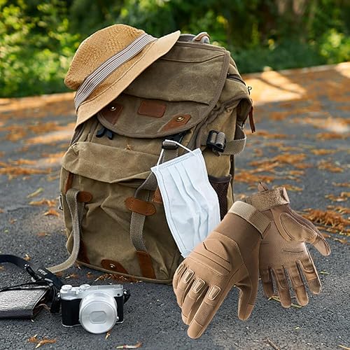 Miniatura 5 de Surakey Guantes tácticos de tiro duro para nudillos para hombres y mujeres, con dedos para pantalla táctil, protección de nudillos, para trabajo al