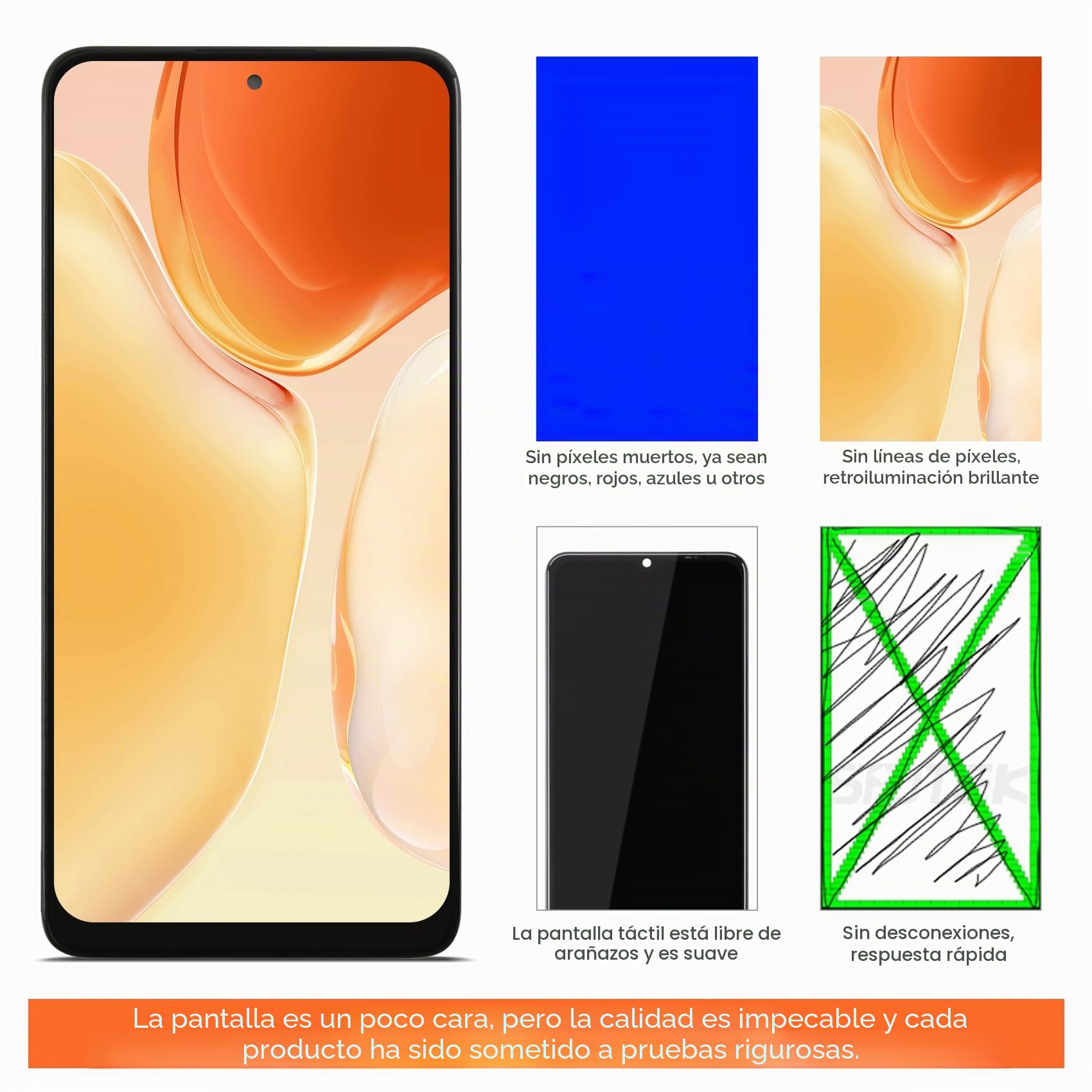 Pantalla LCD para Xiaomi Redmi Note 14 4G 24117RN76G 24117RN76O 6,67 Pulgadas LCD Pantalla Táctil Digitalizador Asamblea con Herramientas (Negro sin Huellas, Paso 5G, No para 24117RN76E)