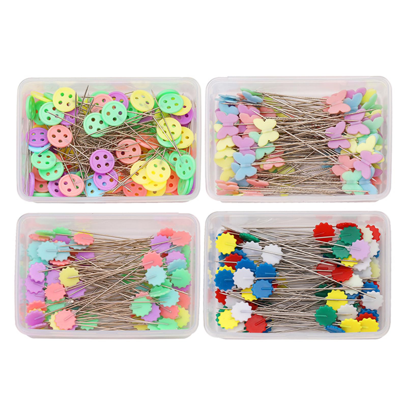 Buxuaaaa Sewing Patchwork Needle Sewing Pins Flower Head Pins Dressmaking Fixed Position Needle Straight Straight Quilting Flower Head Dressmaking for Fabric