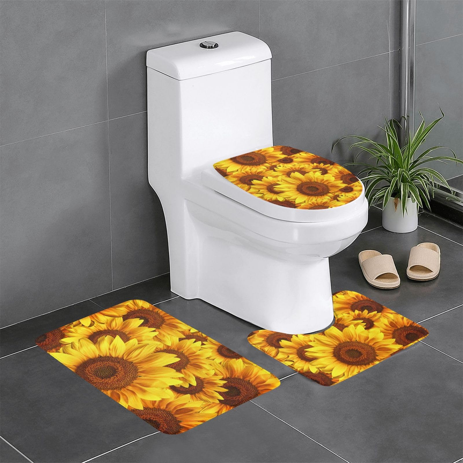 Tapis de sol antidérapants pour éviter les glissades flanelle jaune