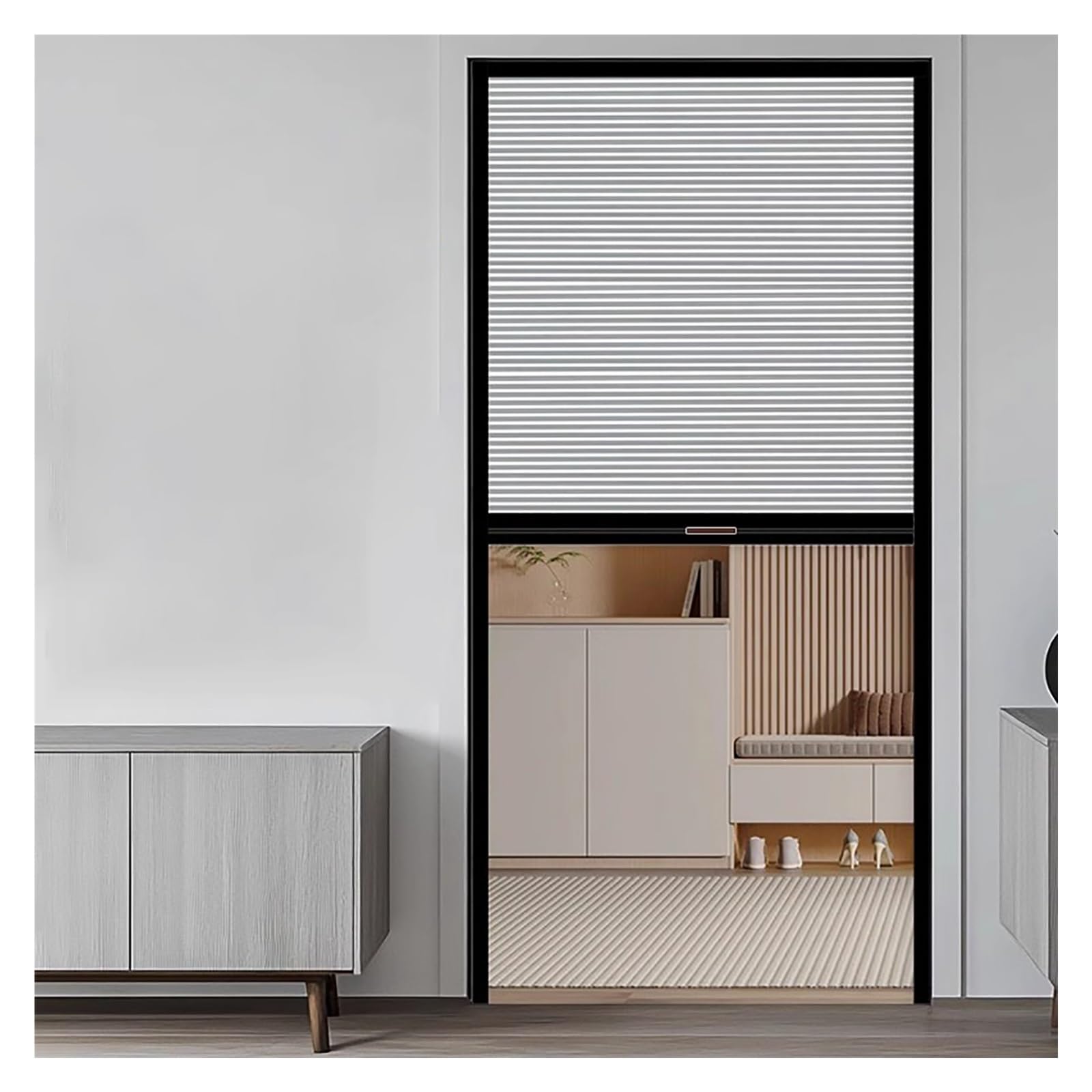 Porte accordéon pour placard et moustiquaire invisible pour aérer la maison en été