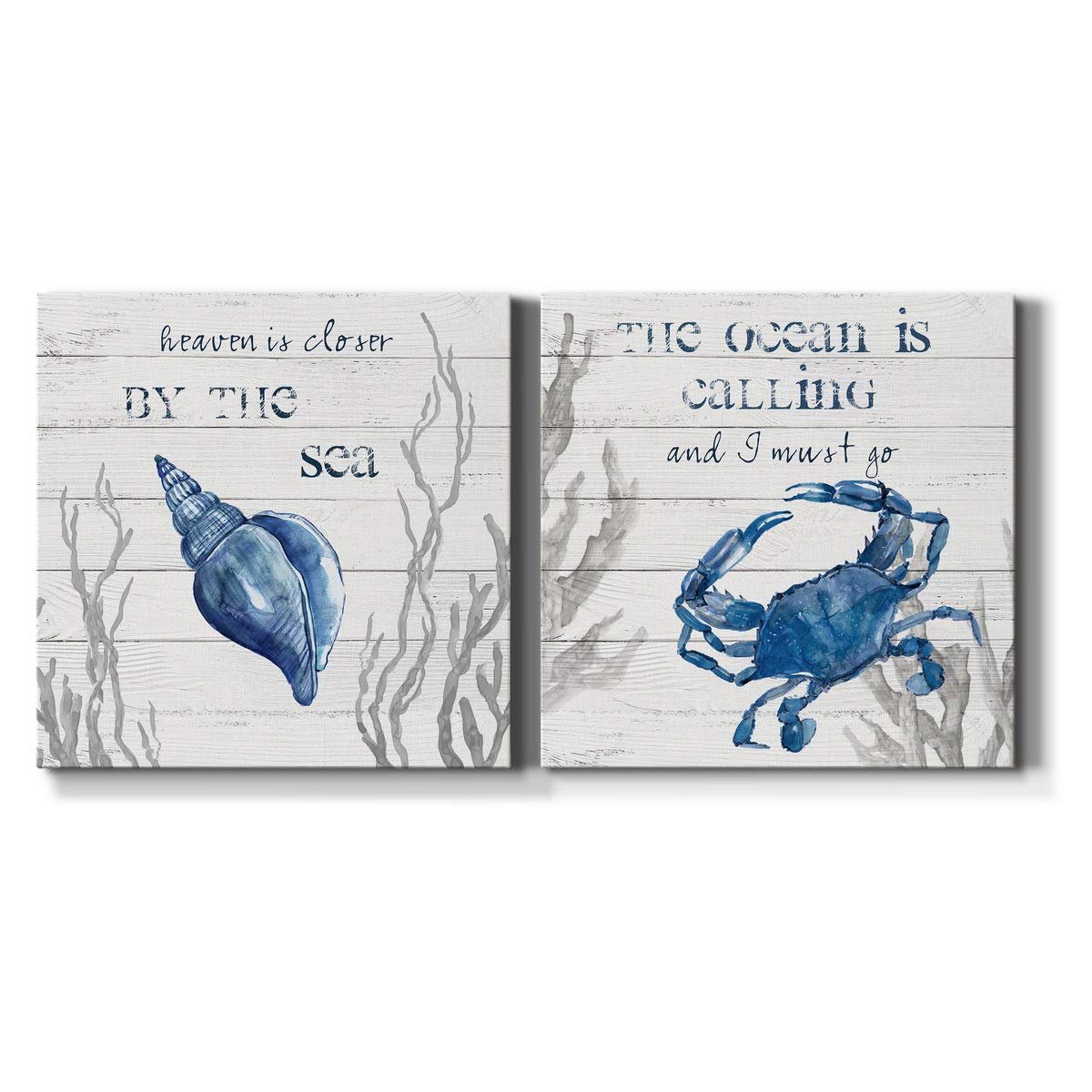 Renditions GalleryBy the Sea Wall Art, Premium Gallery Wrapped Canvas Decor, Ready to Hang, 16 in H x 16 in W, Made in America Print