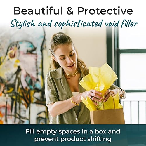 Miniatura 5 de IDL Packaging Rollo de papel de seda SatinPack de 18 pulgadas x 1800 pies, peso de 20 bases, color vainilla francesa, papel de seda decorativo sin