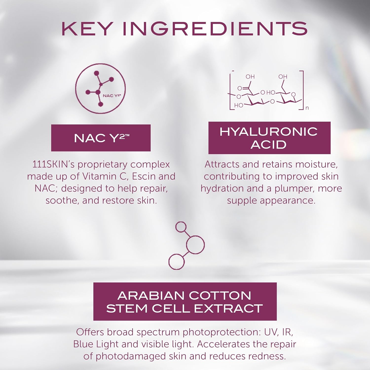 111SKIN Sunscreen SPF 50, Mineral Face and Non Greasy Sunscreen for Daily Use, Broad-Spectrum UVA/UVB and Blue Light Protection, Niacinamide and Polyglutamic Acid, 50 ml - Image 3