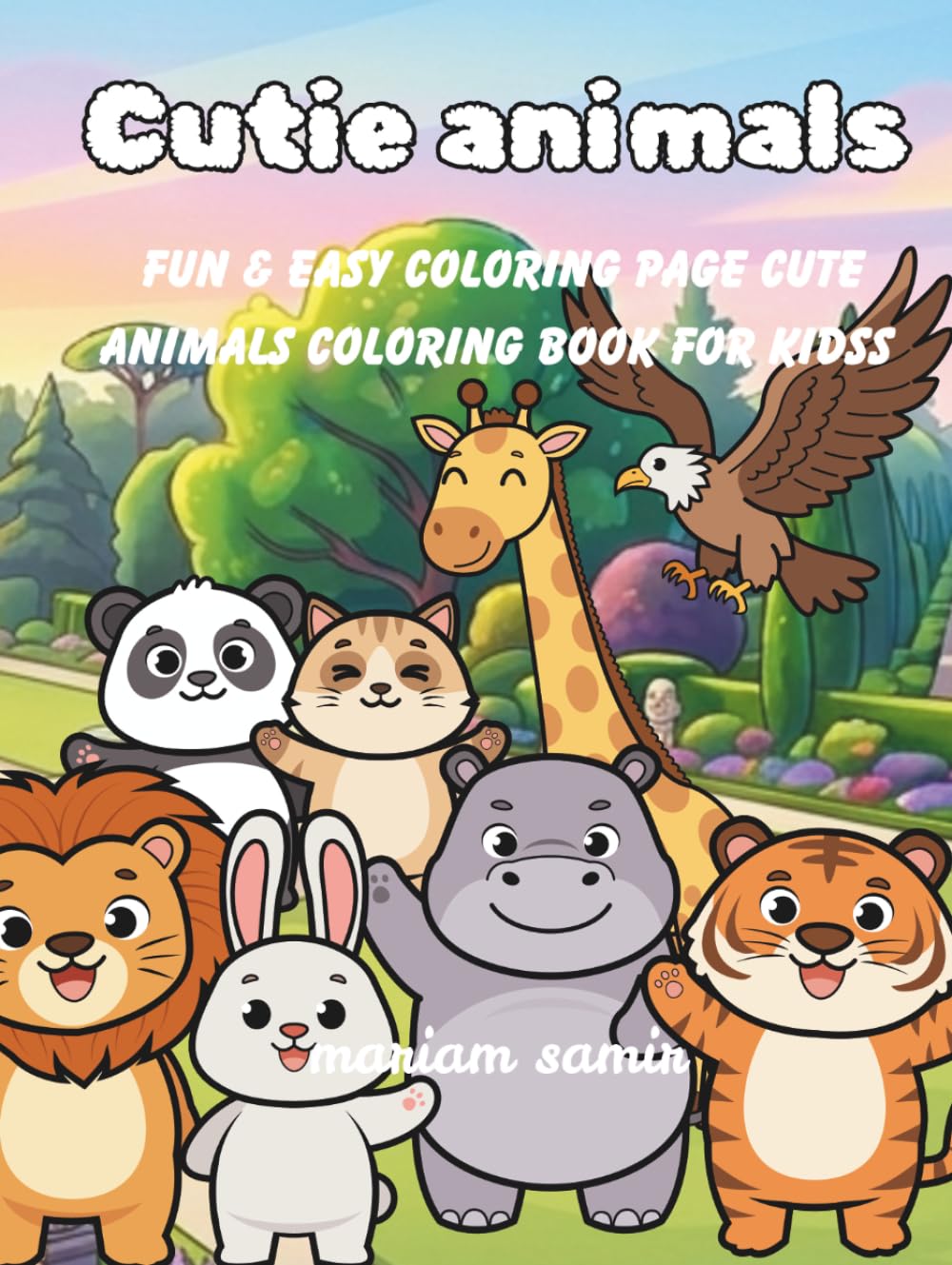 Cutie coloring animals: Fun & Easy Coloring Pages for Kids to Learn Animals